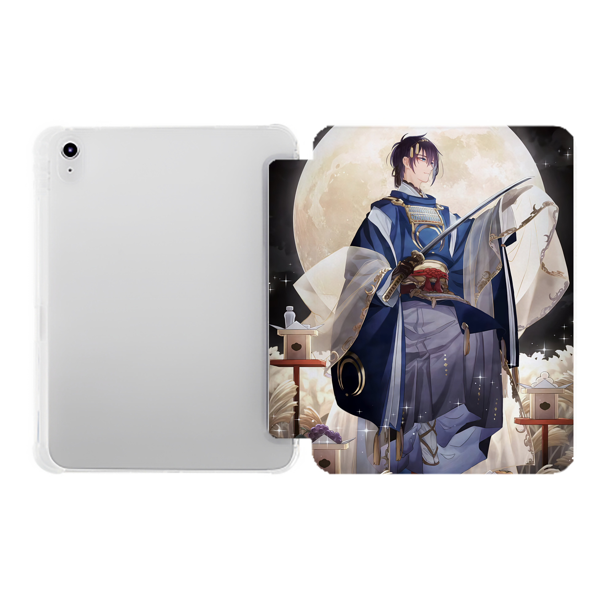 （画像用） 刀剣乱舞 Touken Ranbu IPad ケース ペン収納付き 三つ折りスタンド PUレザー×シリコン 対応機種9.5/10.5/10.9インチ